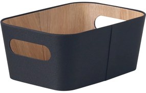 Kitchisimo Set 2 úložných košíkov 26 × 18 × 11 cm, čierna, S