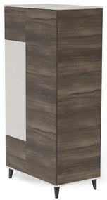 Šatníková skriňa Random 90 cm kašmír/orech