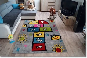 Dekorstudio Detský koberec KIDS - Sivá škôlka Rozmer koberca: 160x220cm