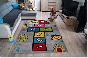Dekorstudio Detský koberec KIDS - Sivá škôlka Rozmer koberca: 200x290cm