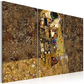 Obraz - Klimt inspiration - Kiss Veľkosť: 60x40, Verzia: Na talianskom plátne