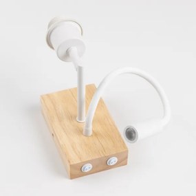 Brilagi - LED Nástenná lampa NUBILA WOOD 1xE27/25W/230V + LED/3W dub/biela
