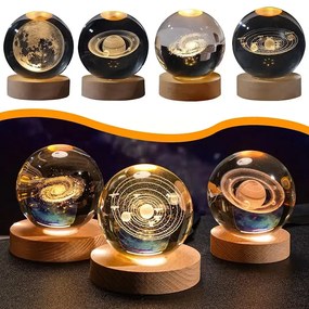 3D Visual KS-3D LP3 - 3D LED lampa krištáľová guľa - Zem