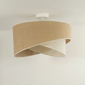 Duolla - Prisadený luster YUTE CELLO 1xE27/15W/230V pr. 45 cm hnedá/šedá