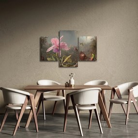 Obraz - Martin Johnson Heade, Cattleya Orchid and Three Hummingbirds, reprodukcia (90x60 cm)