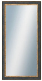 DANTIK - Zrkadlo v rámu, rozmer s rámom 60x120 cm z lišty ZVRATNÁ modrozlatá plast (3068)