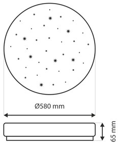 LED Stmievateľné stropné svietidlo IPOLY LED/60W/230V 2700-6500K + diaľkové ovládanie