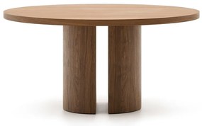 Okrúhly jedálenský stôl s doskou v dekore orechového dreva ø 150 cm Nealy – Kave Home
