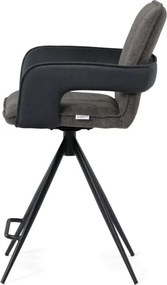 Barová stolička otočná 180° AUB-F1146 GREY2 sivá