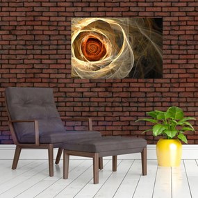 Obraz - Abstraktné ruže v ohnivých farbách (90x60 cm)