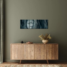 Obraz - Thajská tvár (s hodinami) (90x30 cm)