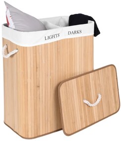 Kôš na bielizeň 2 priehradkový, bambusový