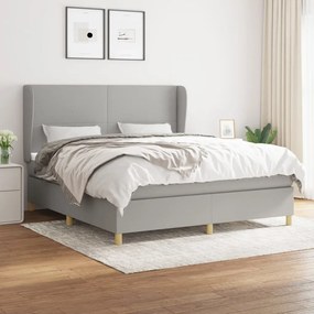 Boxspring posteľ s matracom svetlosivá 100x200 cm látka 3128373