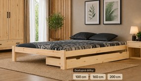 ComfortMatrace Posteľ z masívu borovice GABRIELA+rošt ZDARMA 120x200 cm