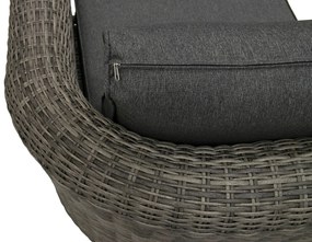 Deokork Ratanový stredový diel BORNEO LUXURY (sivá)