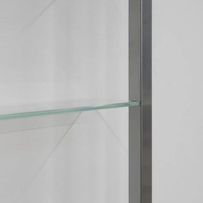 Poschodová kovová polica v striebornej farbe 46 cm Cubic – Spinder Design