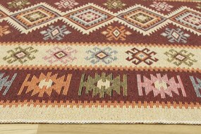 Obojstranný koberec / behúň Kilim bordový 2
