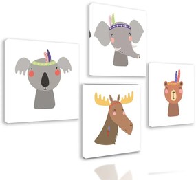 Set obrazov kreslené zvieratká