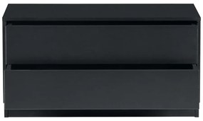 Čierny modulárny TV stolík z borovicového dreva 75x40 cm Finca – WOOOD