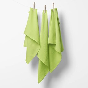 Biante Mušelínová plienka/dečka Nature MSN-058 Svetlo pistáciová - ZVÝHODNENÁ SADA 3 KS 100x100 cm - Sada 3 ks