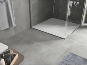 Mexen Hugo, štvorcová sprchová vanička SMC 100 x 100 cm, biela, biela krytka, 42101010-W