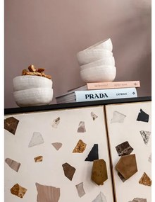 Terrazzo komoda biela/sivá 183x77 cm