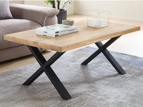 Konferenčný stolík z dubového dreva Chris X, 110x70 cm%