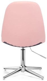 LuxuryForm DESIGN Stolička SAMSON na striebornom kríži - ružová