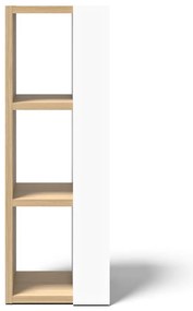 Biela knižnica v dekore duba 40x114 cm Ella - TemaHome