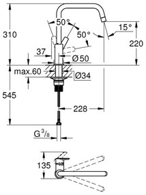 GROHE 304702430 - Drezová batéria START 310 mm čierna