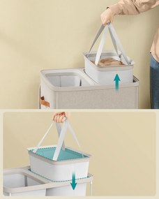 Kôš na bielizeň Daisy Beige 2x85l