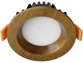 APLED - LED Podhľadové RONDO WOODLINE LED/3W/230V 4000K pr. 9 cm dub masív