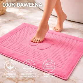PODLOŽKA DO KÚPEĽNE HOTEL FEET 50X70 CM RUŽOVÁ