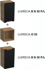 Comodo Doplnková kúpeľňová skrinka nízka Lukrecia B N 35 P/L