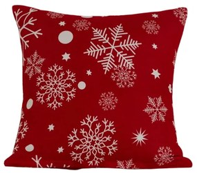 Obliečka na vankúš z mikrovlákna SNOWFALL 45x45 cm, červená
