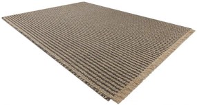 Koberec JUTE 3650 so strapcami čierny / béžový