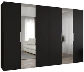 Skriňa Marbella II 300 čierna/strieborný