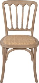 Drevená jedlená stolička s ratanovým výpletom Old French - 45*46*92 cm