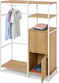 Detská šatníková skriňa »GRADE« s dvierkami a tyčou na oblečenie