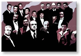Ručne maľovaný POP Art obraz The MAFIA Family | rôzne rozmery