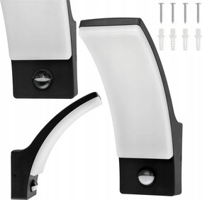 BERGE LED nástenné svietidlo 12W - 800lm - vonkajšie s pohybovým čidlom