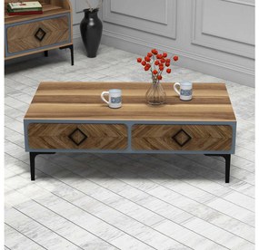 Konferenčný stolík Simba (orech + modrá). Akcia -10%. Vlastná spoľahlivá doprava až k Vám domov. 1089495