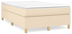 Boxspring posteľ s matracom krémová 120x190 cm látka 3269695