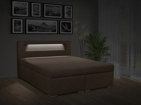 Čalúnená posteľ s úložným priestorom Tango 140 Typ farebného prevedenia: Savana hnedá 25, Typ čela: B