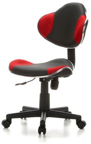 hjh OFFICE Detská otočná stolička KIDDY GTI-2 (sivá/červená) (100293482)