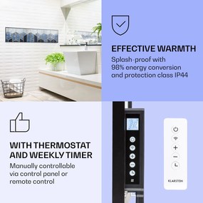 Klarstein Wonderwall Air Art Smart, infračervený ohrievač, 120 x 30 cm, 350 W, modrá čiara