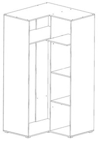 Drevona, Skriňa, REA VENEZIA 5, graphite