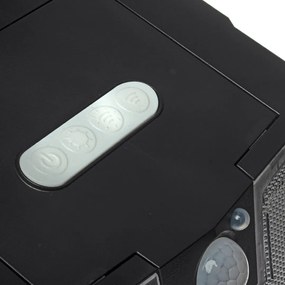 Exteriérové solárne nástenné LED svietidlo Solar, 1x LED 7w, čierna, pohybový senzor