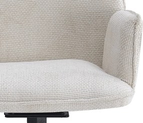 Jedálenská stolička Livela, krémová štrukturovaná tkanina