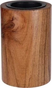 Svietnik na čajovú sviečku 6x10 cm, agátové drevo%